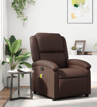 Massagesessel Braun Kunstleder