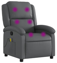 Massagesessel Grau Kunstleder