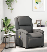 Massagesessel Grau Kunstleder