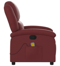 Massagesessel Weinrot Kunstleder