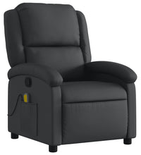 Massagesessel Schwarz Echtleder