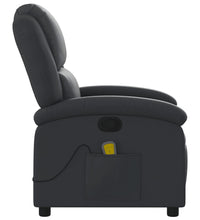 Massagesessel Schwarz Echtleder