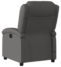 Massagesessel Grau Echtleder