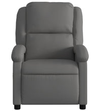 Massagesessel Grau Echtleder