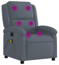 Massagesessel Dunkelgrau Samt