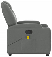 Massagesessel Dunkelgrau Stoff