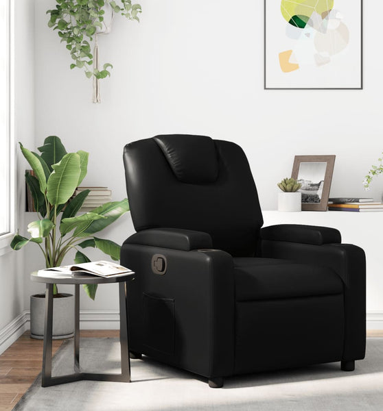 Relaxsessel Schwarz Kunstleder