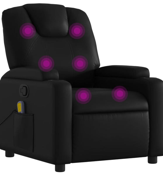 Massagesessel Schwarz Kunstleder