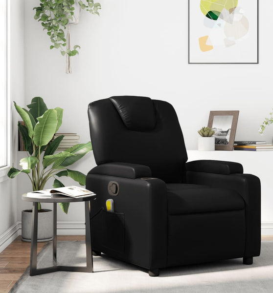 Massagesessel Schwarz Kunstleder