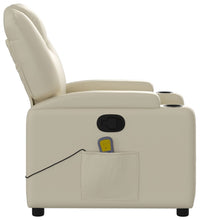 Massagesessel Creme Kunstleder