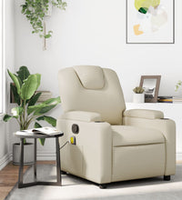 Massagesessel Creme Kunstleder