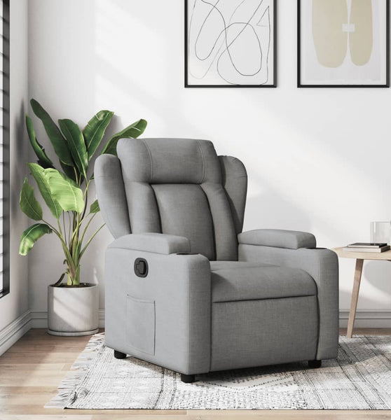 Relaxsessel Hellgrau Stoff