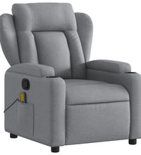 Massagesessel Hellgrau Stoff