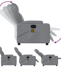 Massagesessel Hellgrau Stoff
