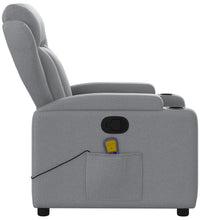 Massagesessel Hellgrau Stoff