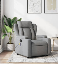 Massagesessel Hellgrau Stoff