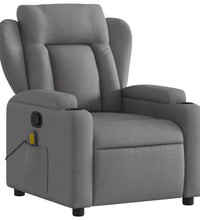 Massagesessel Dunkelgrau Stoff