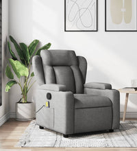 Massagesessel Dunkelgrau Stoff