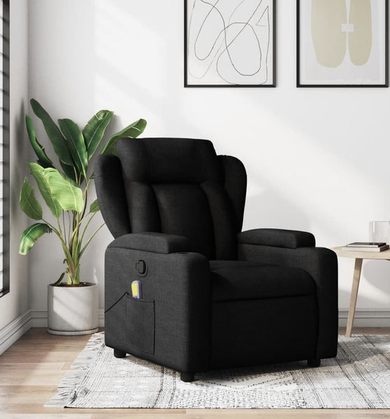 Massagesessel Schwarz Stoff