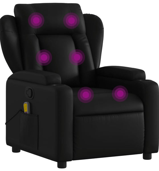 Massagesessel Schwarz Kunstleder