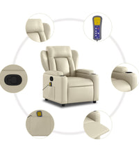 Massagesessel Creme Kunstleder
