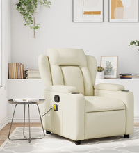Massagesessel Creme Kunstleder