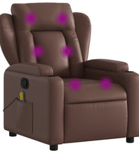 Massagesessel Braun Kunstleder