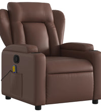Massagesessel Braun Kunstleder