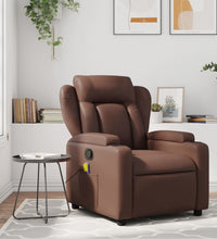 Massagesessel Braun Kunstleder