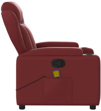 Massagesessel Weinrot Kunstleder