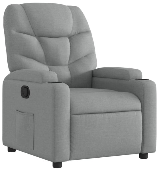 Relaxsessel Hellgrau Stoff