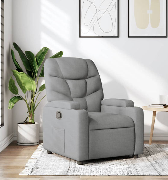 Relaxsessel Hellgrau Stoff