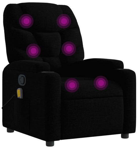 Massagesessel Schwarz Stoff