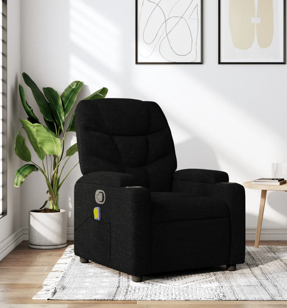 Massagesessel Schwarz Stoff