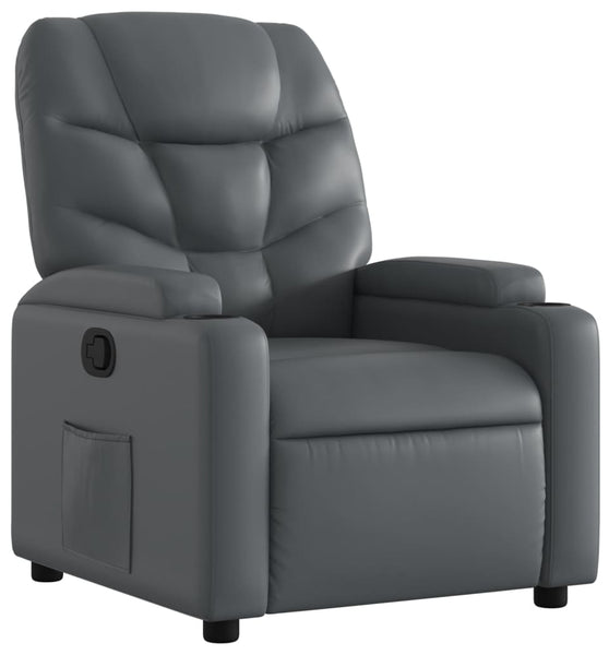 Relaxsessel Grau Kunstleder
