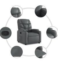 Relaxsessel Grau Kunstleder