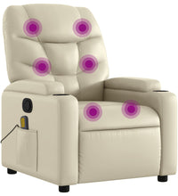 Massagesessel Creme Kunstleder
