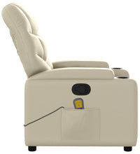 Massagesessel Creme Kunstleder
