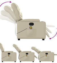 Massagesessel Creme Kunstleder