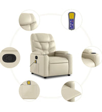 Massagesessel Creme Kunstleder