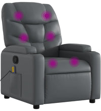 Massagesessel Grau Kunstleder