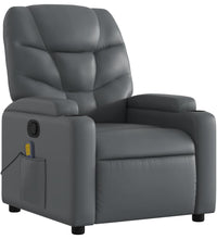 Massagesessel Grau Kunstleder