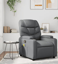 Massagesessel Grau Kunstleder