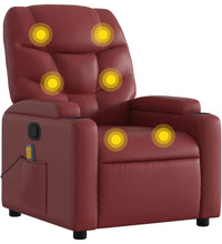 Massagesessel Weinrot Kunstleder
