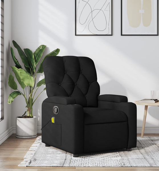 Massagesessel Schwarz Stoff
