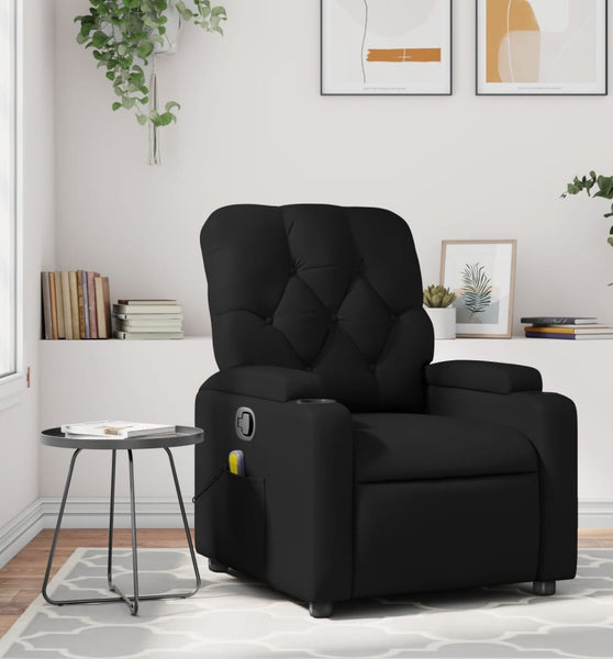 Massagesessel Schwarz Kunstleder