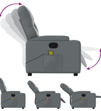 Massagesessel Grau Kunstleder