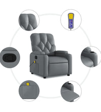 Massagesessel Grau Kunstleder