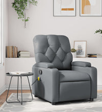 Massagesessel Grau Kunstleder