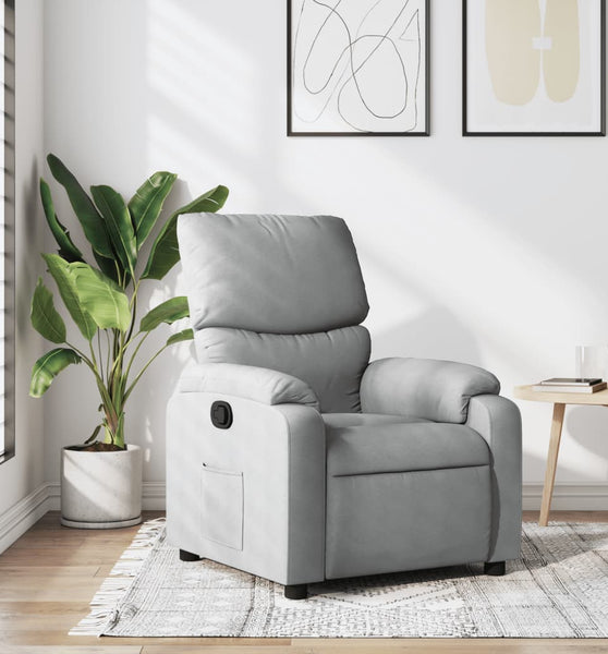 Relaxsessel Hellgrau Stoff